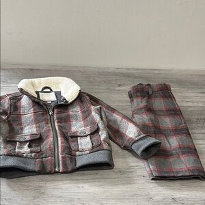 Janie and Jack Plaid Jacket and Pants Set